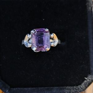 Sterling Silver Amethyst Ring - Purple Gemstone